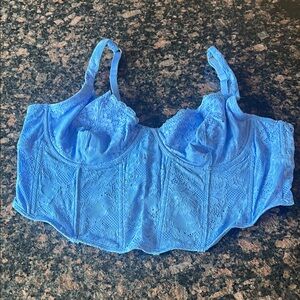 Gilly Hicks Light Blue Lace Bustier XXL